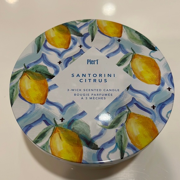 Pier 1 Other - Pier 1 Santorini Citrus Candle Large 3 Wick NWT - 14 oz